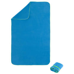 Compact Microfibre Towel Size L 80 x 130 cm - Blue