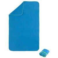 Swimming Microfibre Towel Size L 80 x 130 cm - Blue