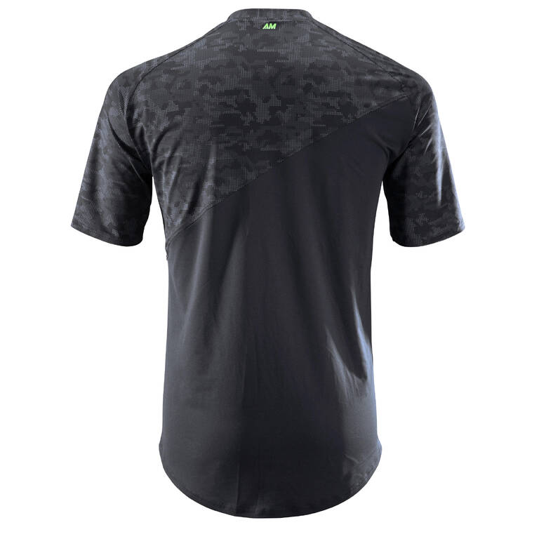 All-Mountain Short-Sleeved Mountain Bike Jersey - Black