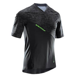 All-Mountain Short-Sleeved Mountain Bike Jersey - Black