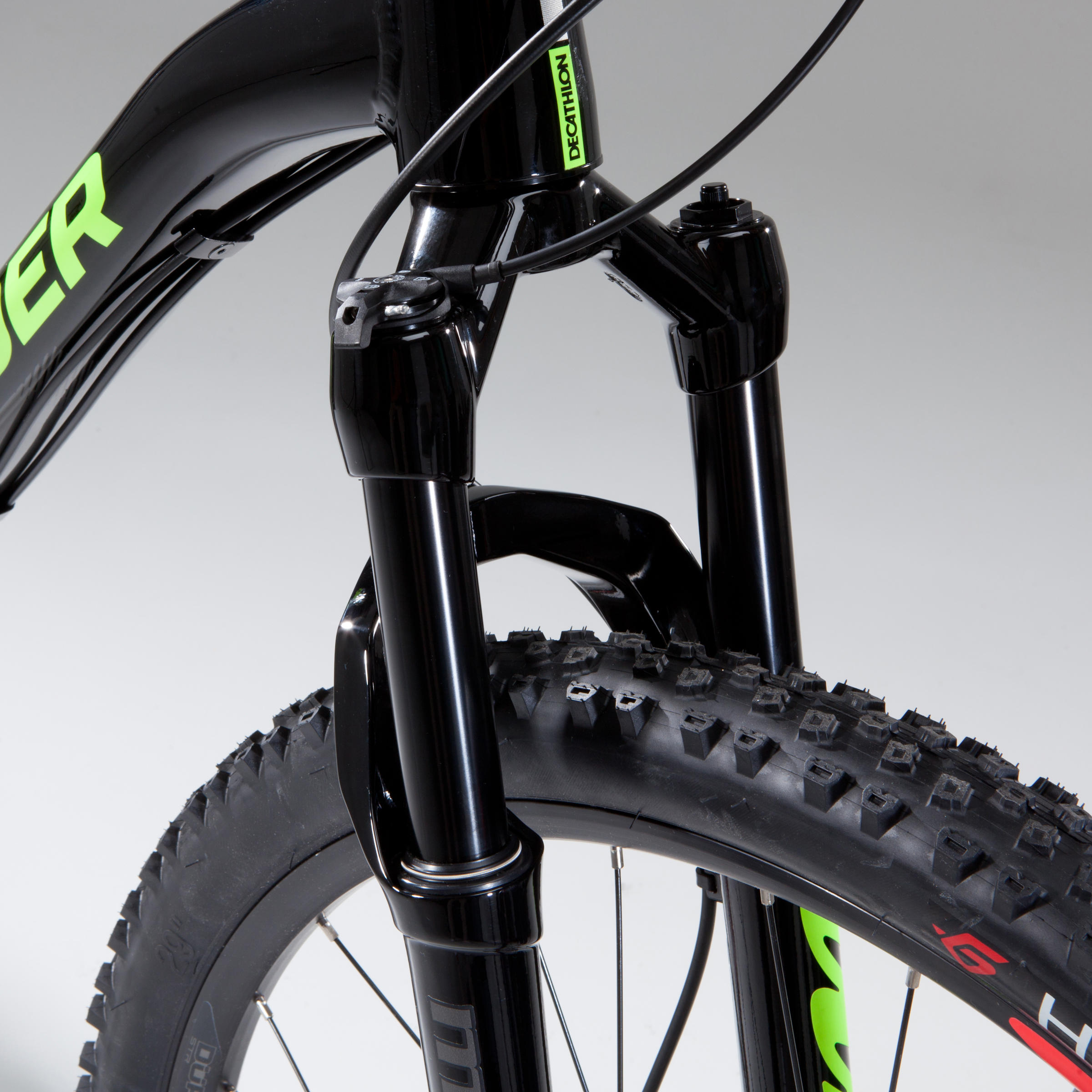 Velo VTT XC 100 29 12v Noir et Fluo Decathlon