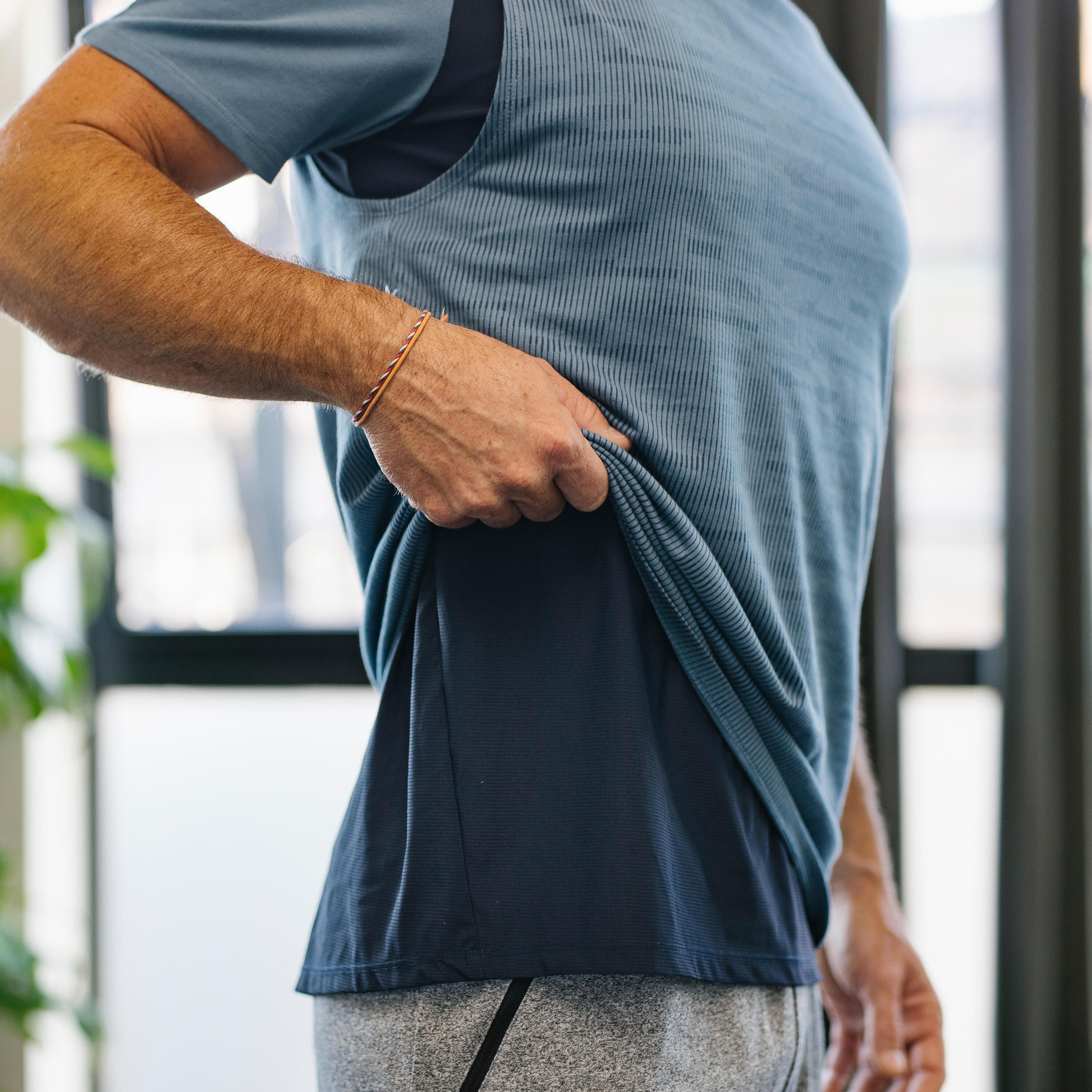 T-shirt Free Move 540 pilates en lichte gym heren donkergrijs AOP 9/10