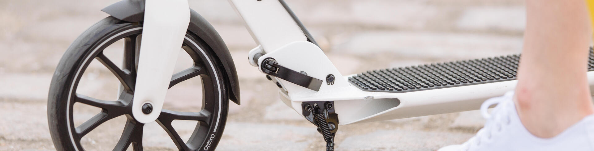 close-up of a town scooter