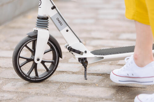 close-up of a town scooter