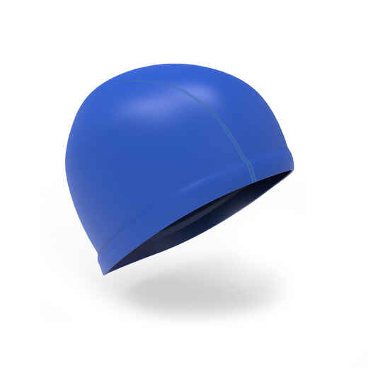 SILICONE MESH SWIM CAP - BLUE