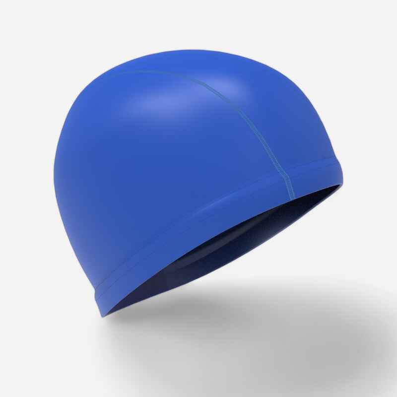 SILICONE MESH SWIM CAP - BLUE