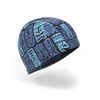 Mesh Print Swim Cap, Size S - Tiki Blue