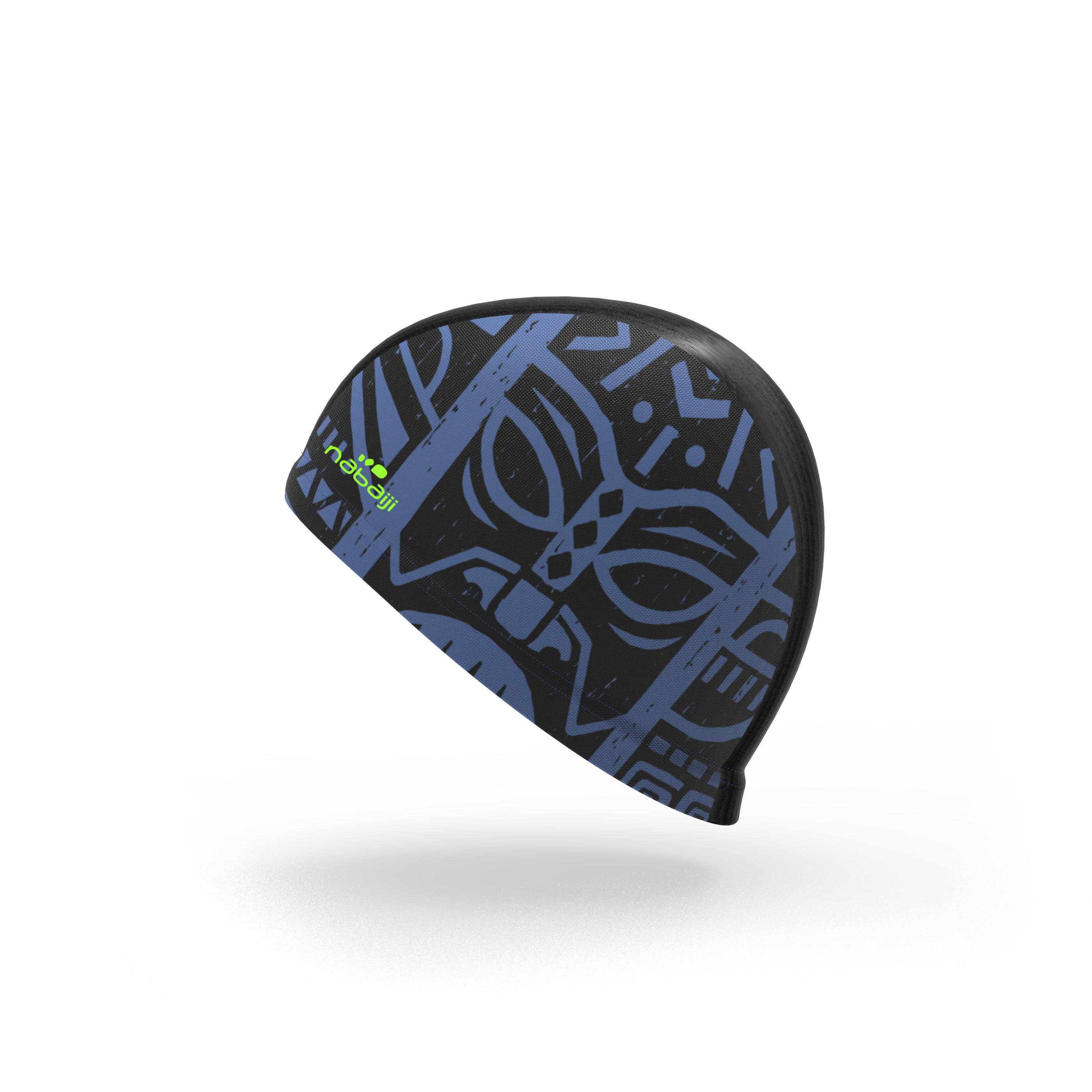 Mesh swim cap - Printed fabric - Tiki black blue 3/3