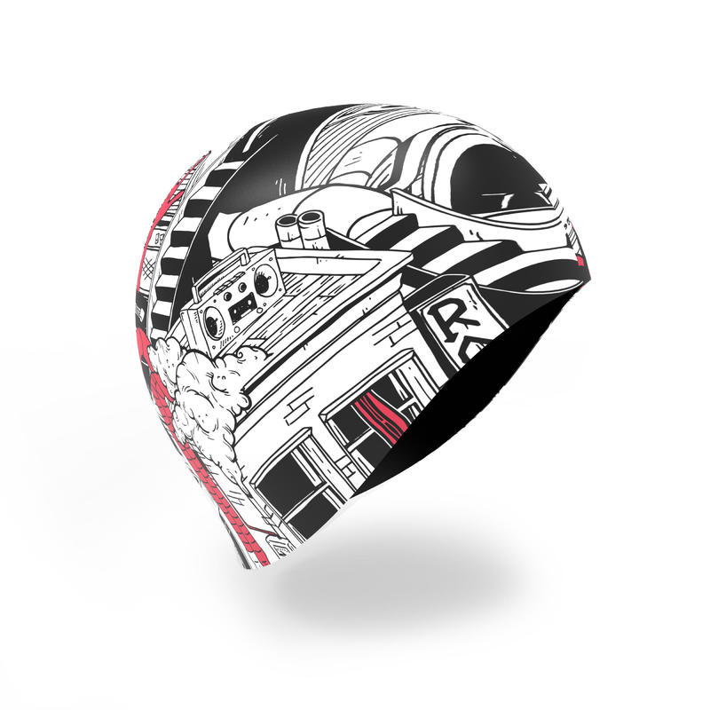 GORRO DE NATACIÓN SILICÓN 500 ESTAMPADO RNR BLANCO GORRO DE NATACIÓN SILICÓN 500 ESTAMPADO RNR BLANCO