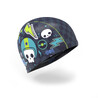 Swim Cap Silicone mesh- Printed Mobo Navy Blue