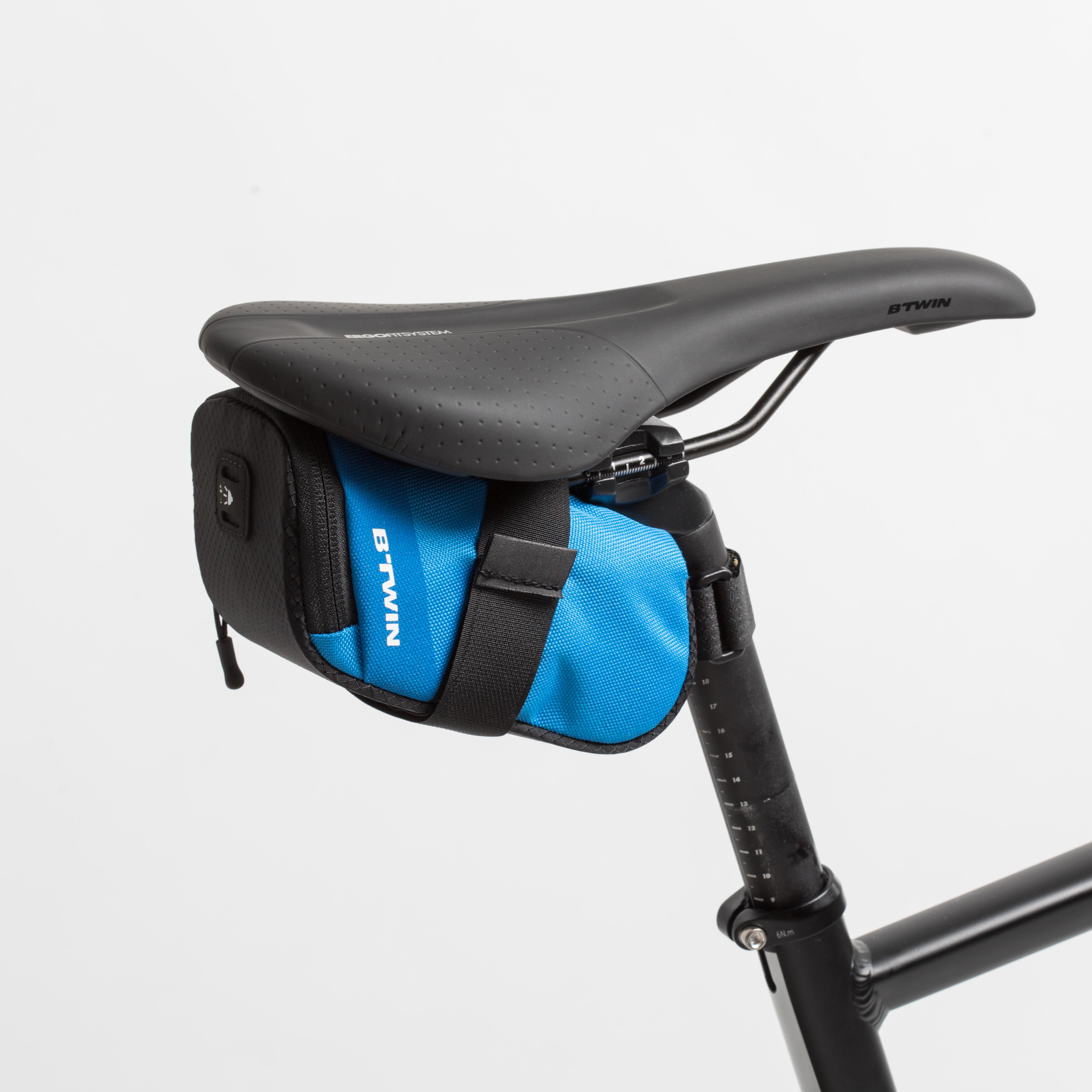 blue bike saddle bag