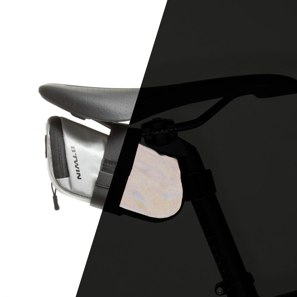 Btwin 500, 0.6 L Reflective Saddle Bag