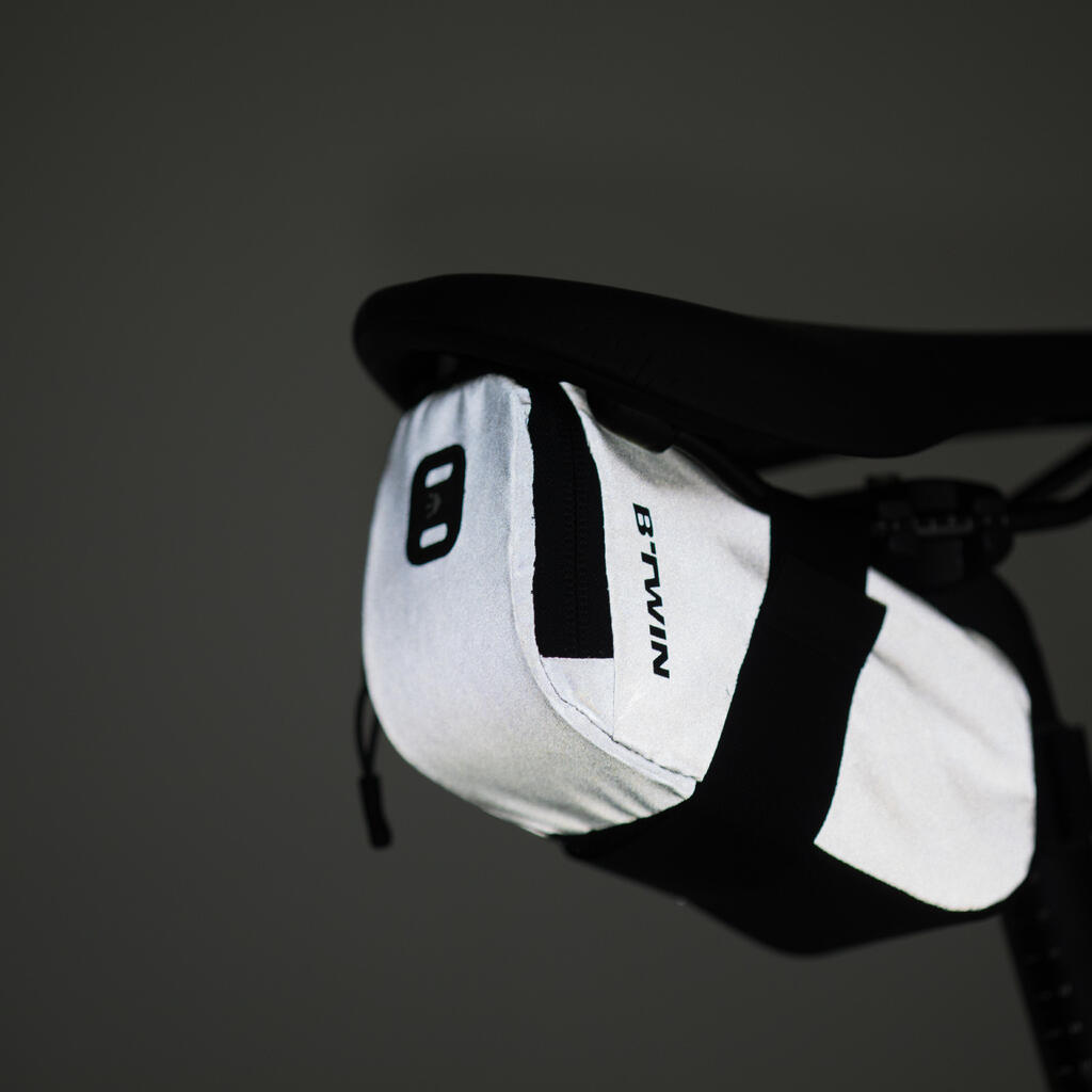 Btwin 500, 0.6 L Reflective Saddle Bag