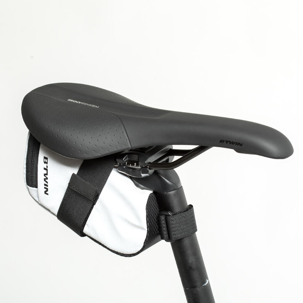 Btwin 500, 0.6 L Reflective Saddle Bag