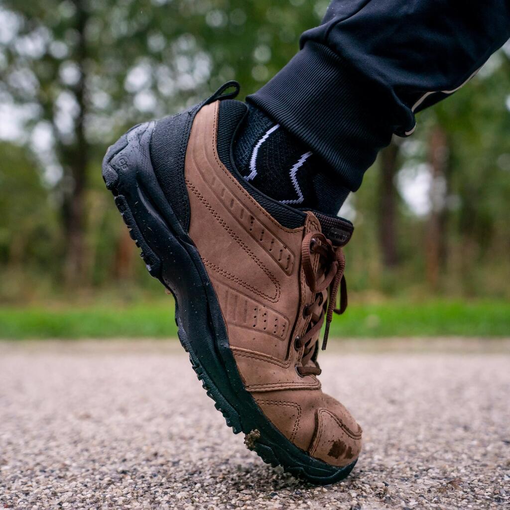 Nakuru Comfort Men's Fitness Walking Shoes - Brown Leather