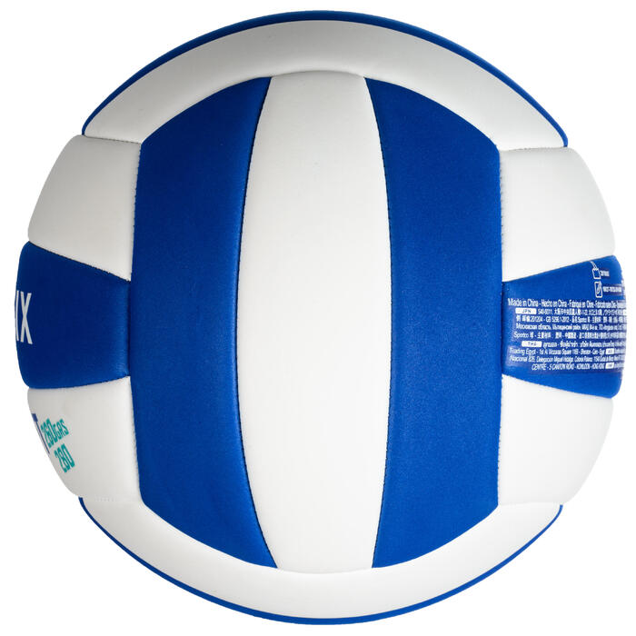 BALLONS DE VOLLEYBALL Ballon de volleyball V100 SOFT 260280g blanc et bleu à partir de 15 ans