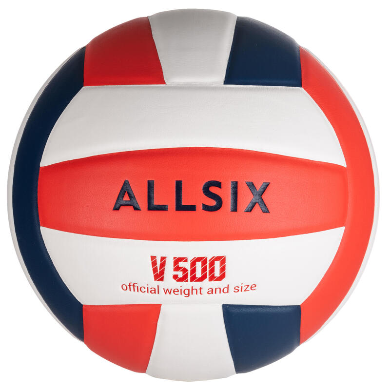 Bola de Voleibol V500 branco, azul, vermelho