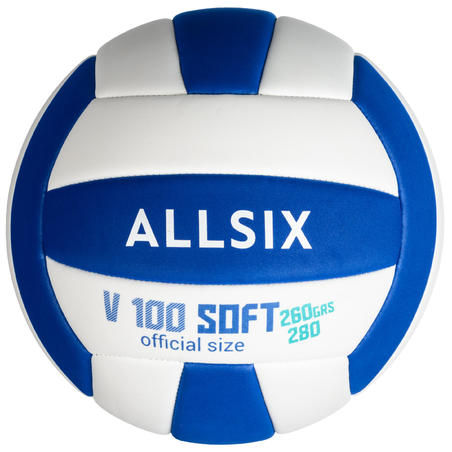 Волейбольний м'яч V100 Soft для дітей 15+ років, 280-260 г -Помаранчевий/Синій