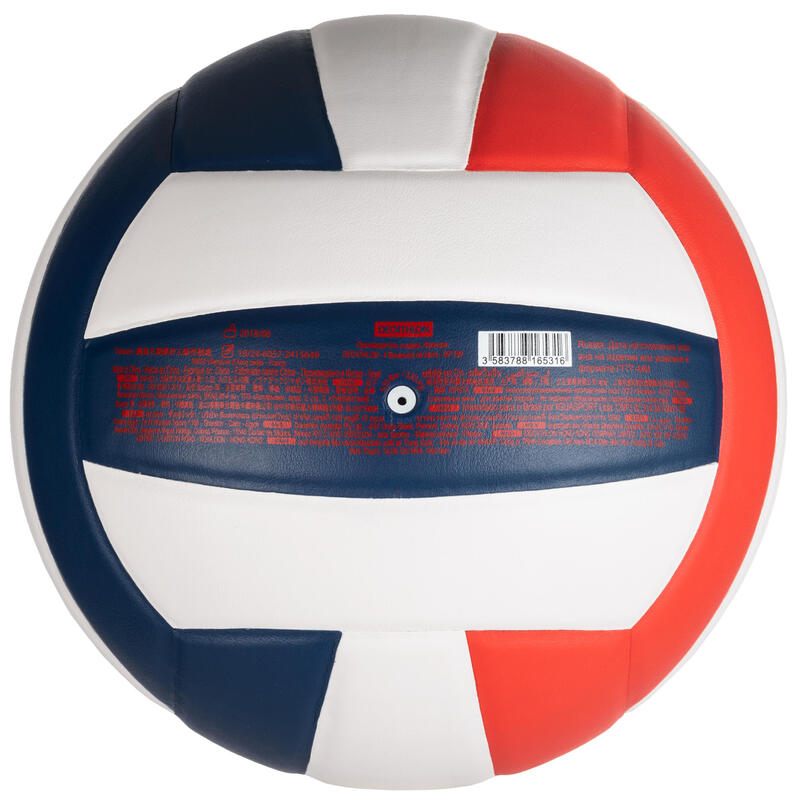 Volleybal V500 wit/blauw/rood
