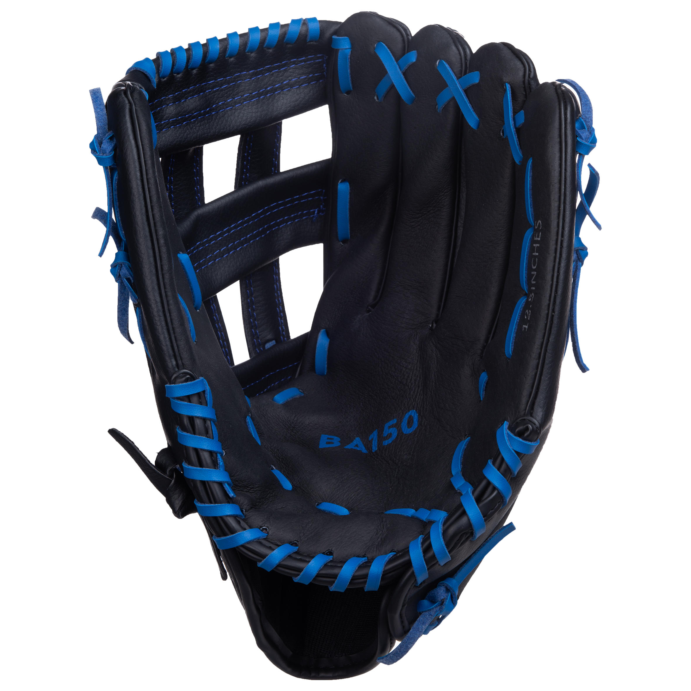 Left-Hand Baseball Glove - BA 150 Black/Blue - KIPSTA