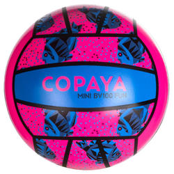 Mini ballon de beach-volley BV100 rose et bleu