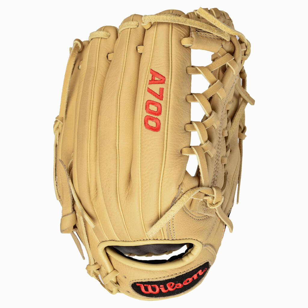 Baseballhandschuh A700 links 12 Zoll Erwachsene beige