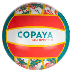 Mini ballon de beach-volley BVMB100 vert et rouge