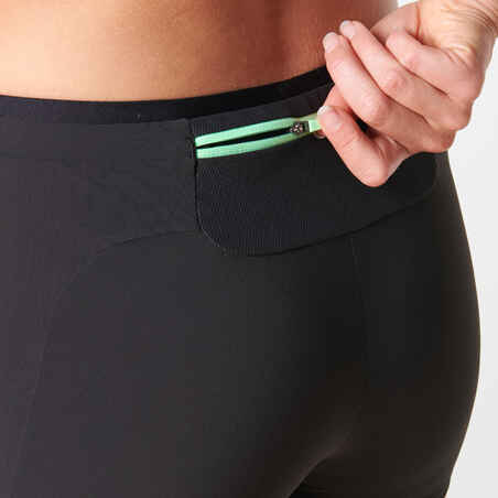 KIPRUN WOMEN'S RUNNING BOXER BRIEFS - BLACK
