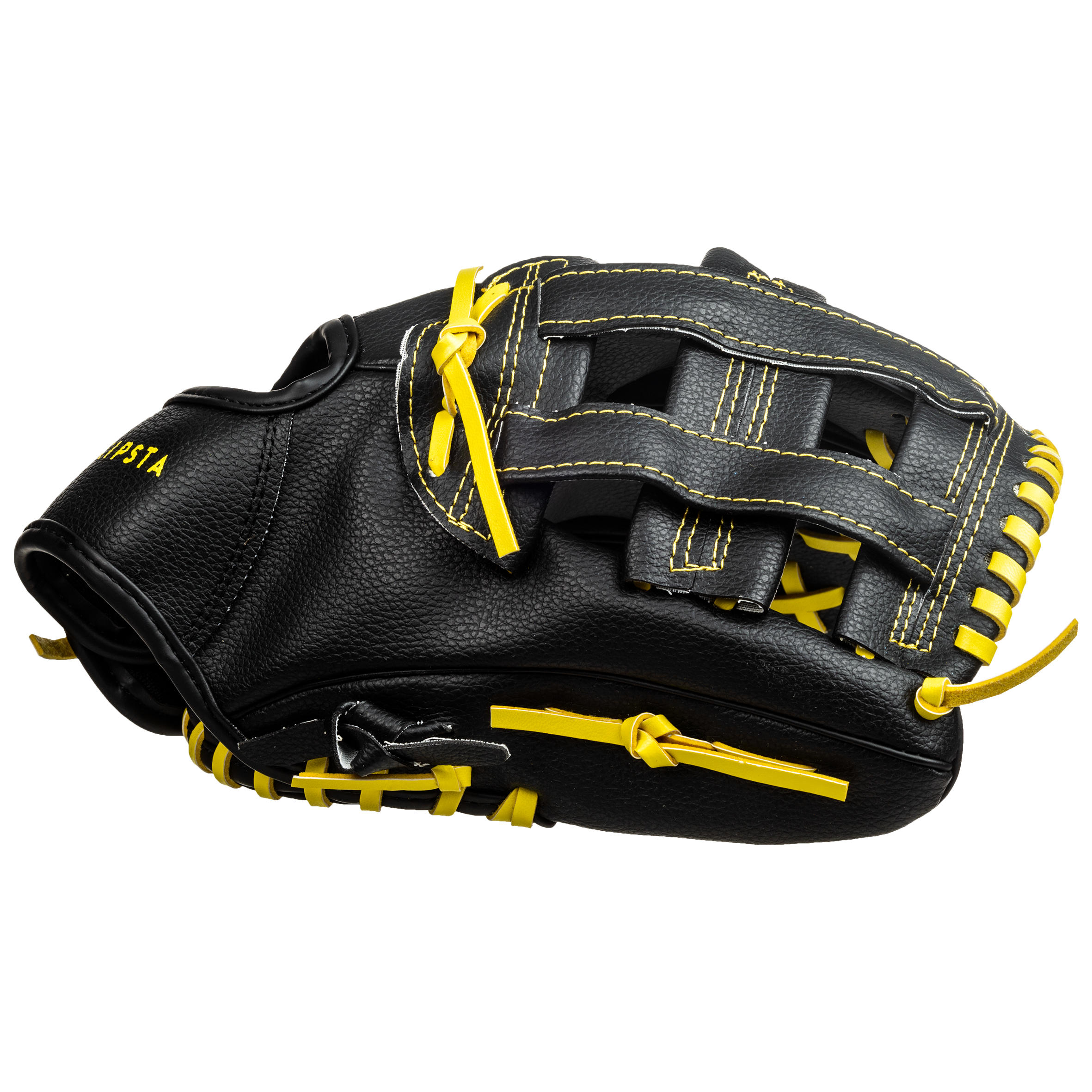 Left-Hand Baseball Glove - BA 100 Black/Yellow - KIPSTA