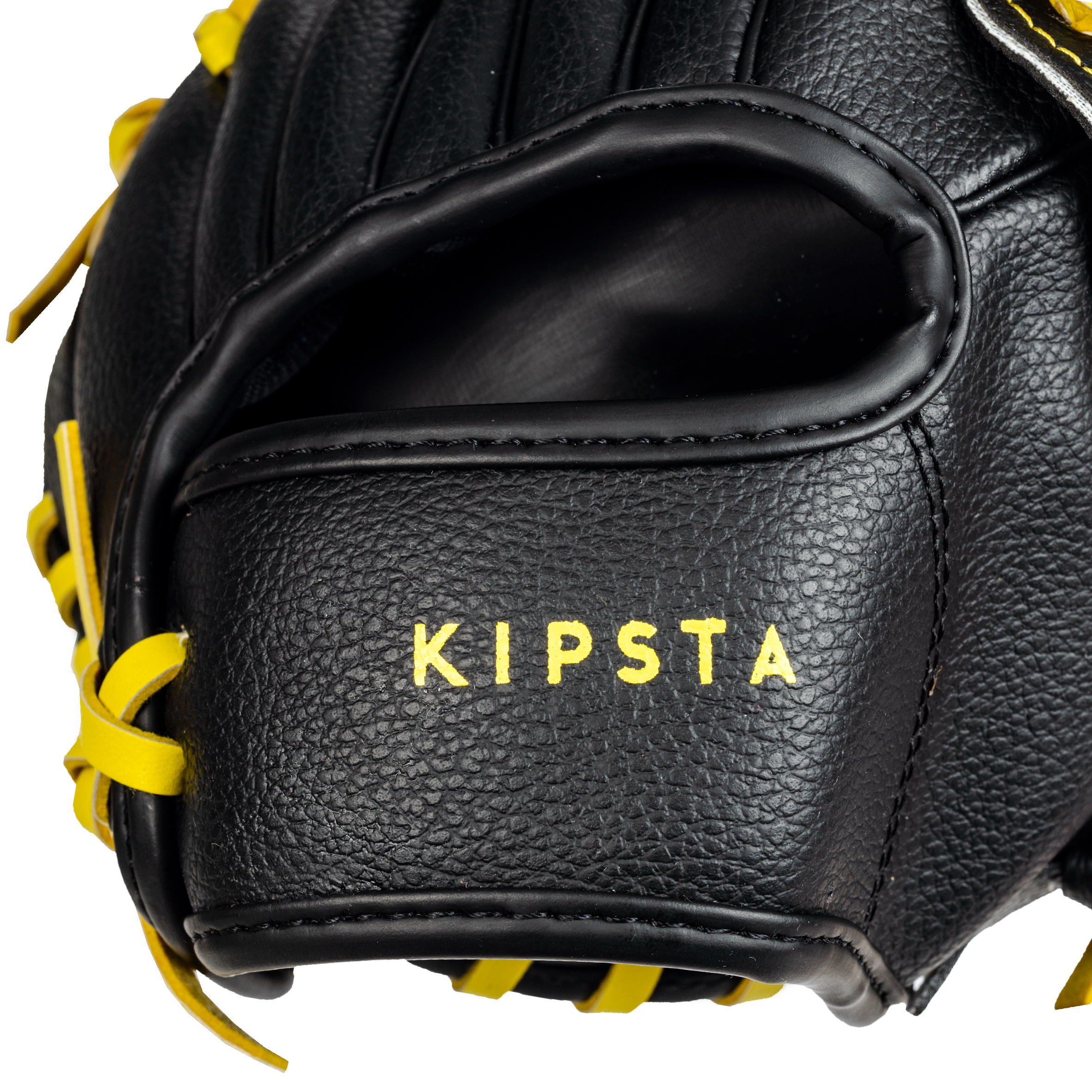 LeftHand Baseball Glove BA 100 Black/Yellow black, Lemon yellow Kipsta Decathlon