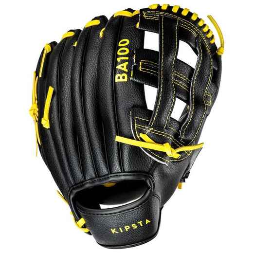 
      Baseball Glove right-hand throw kids - BA100 Yellow  Black
  