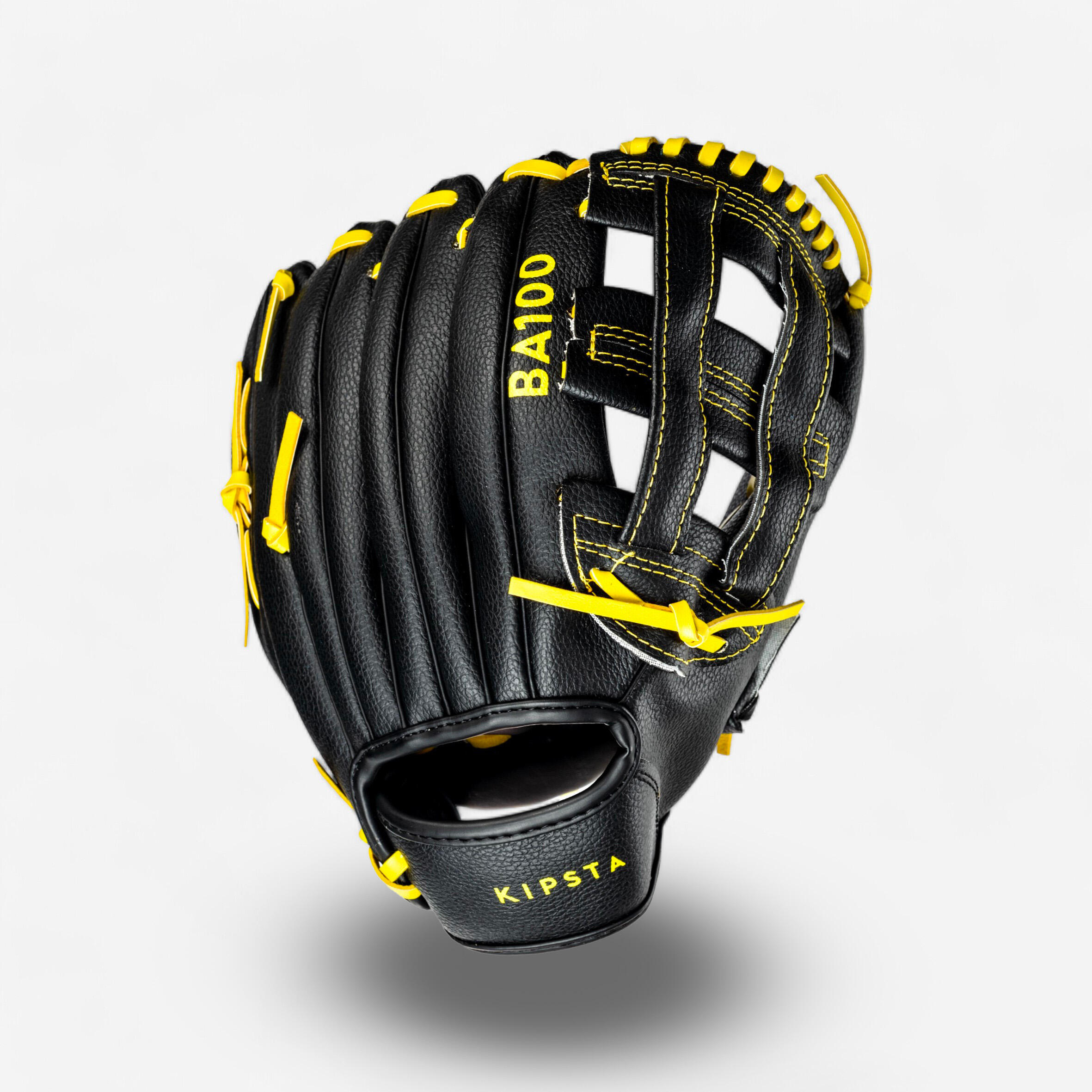 yellow softball glove