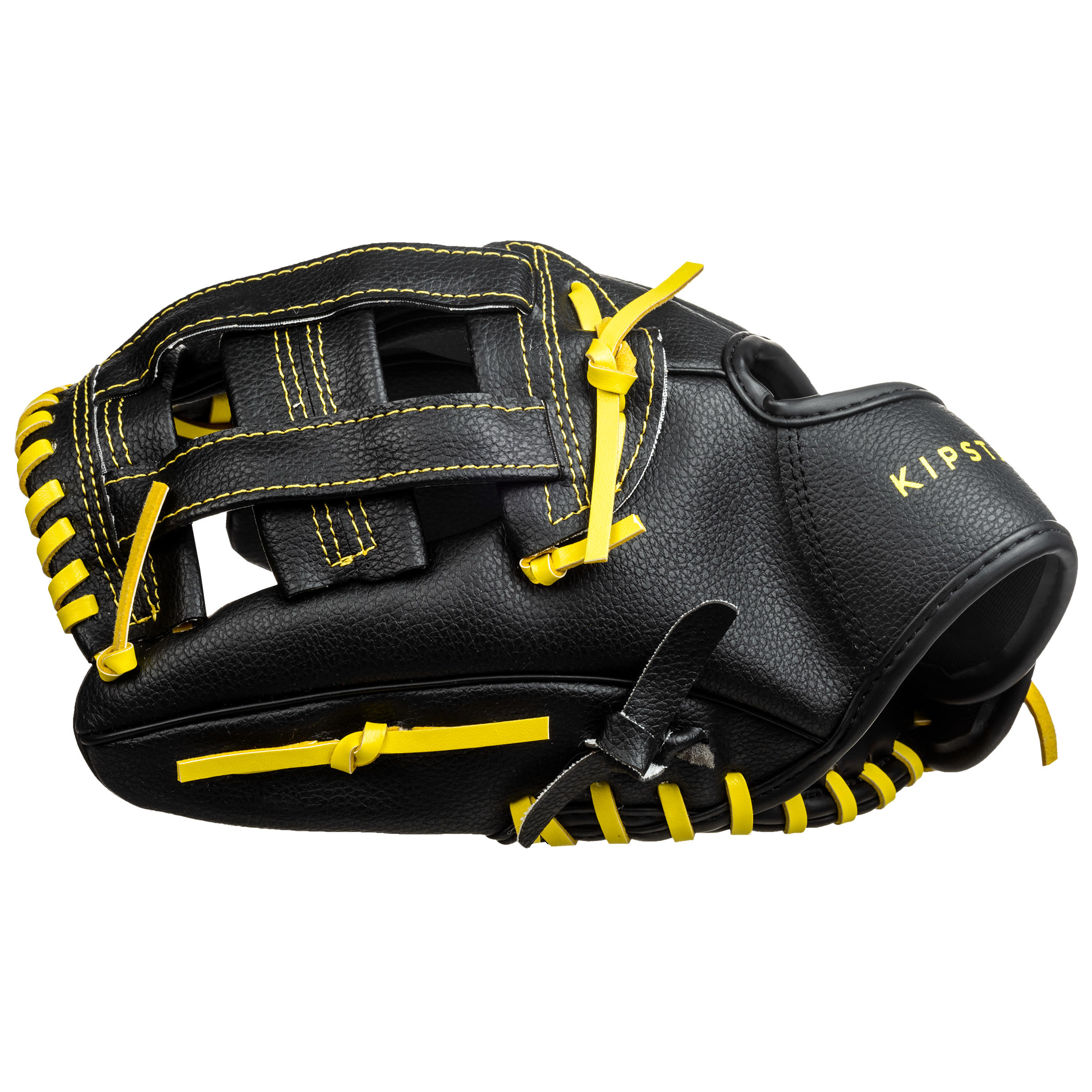 Baseball glove left-hand throw Kid - BA100 Yellow Black 3/7