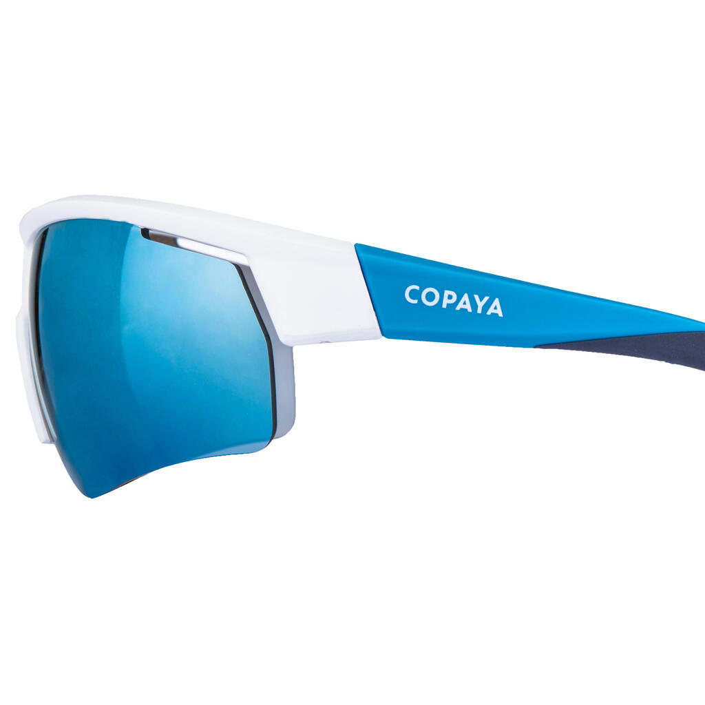 Sonnenbrille Beachsport polarisierend weiß/blau 