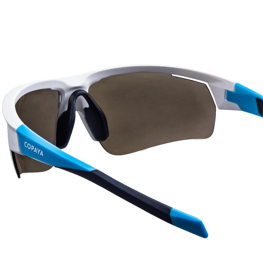 Sonnenbrille Beachsport polarisierend weiß/blau 