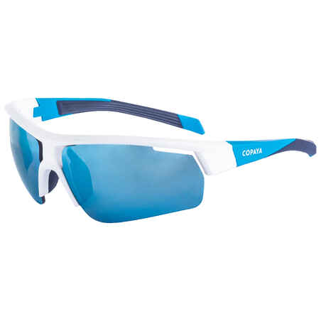 Sonnenbrille Beachsport polarisierend weiß/blau 