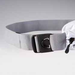 Adjustable running belt for any size of smartphone and keys - white