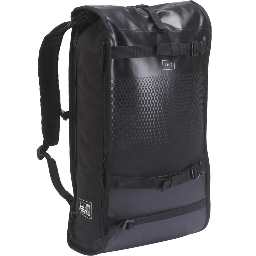 Rucksack Skate BG500 Rolltop 25 Liter schwarz