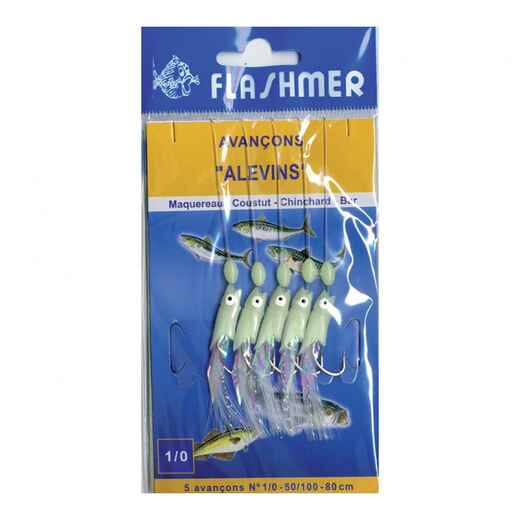 
      Phosphorescent fry 5 hook sea fishing leader
  