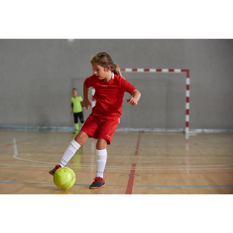 Chaussures de Futsal baby Agility 100 noire rouge