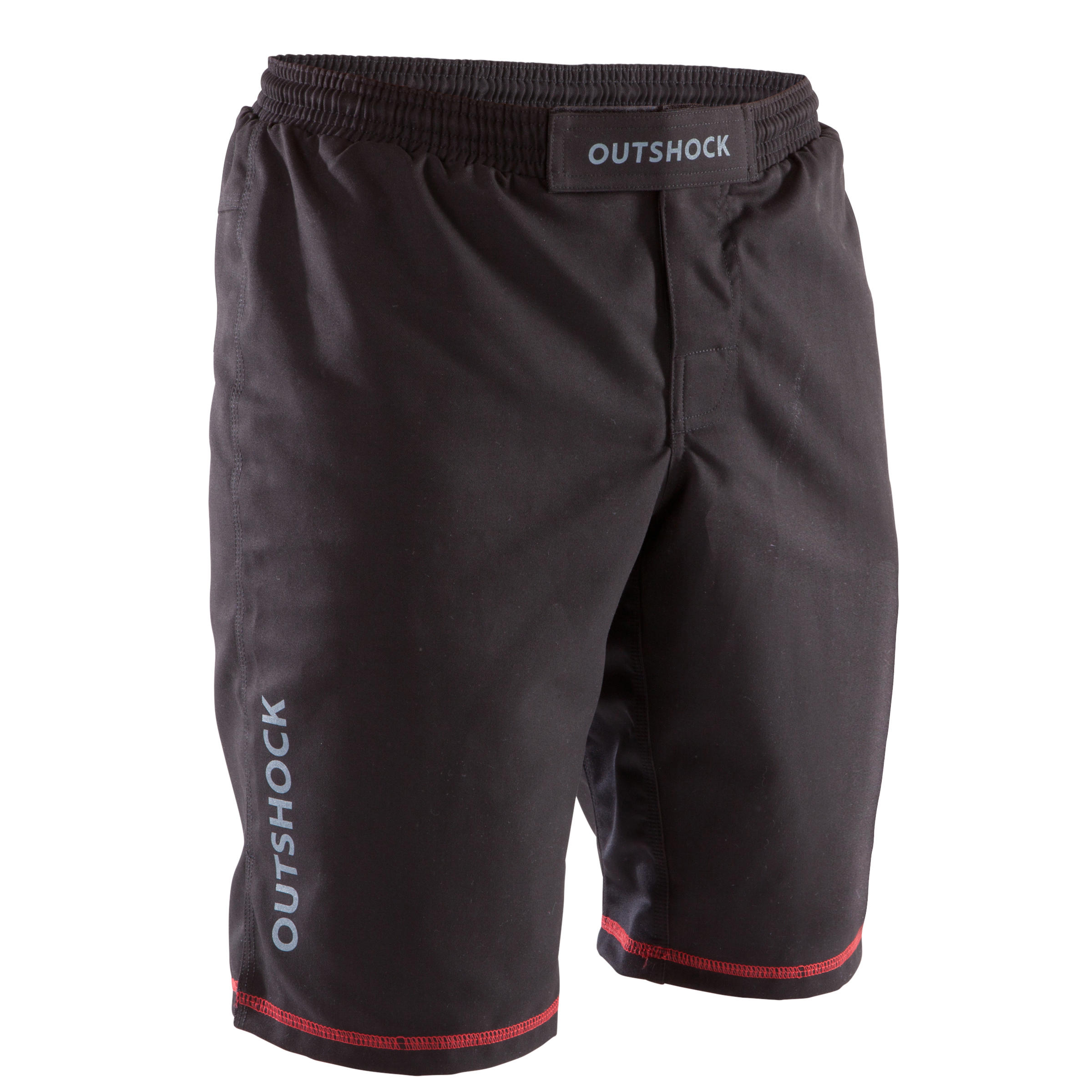 Pantalón corto MMA grappling no gi adulto Outshock 500 negro y rojo 3/10