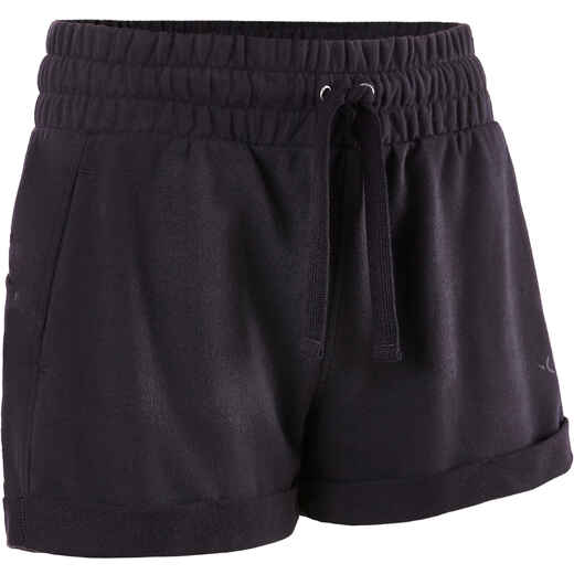 
      Women's Modern Dance Shorts - Grey with Black Drawstrings
  