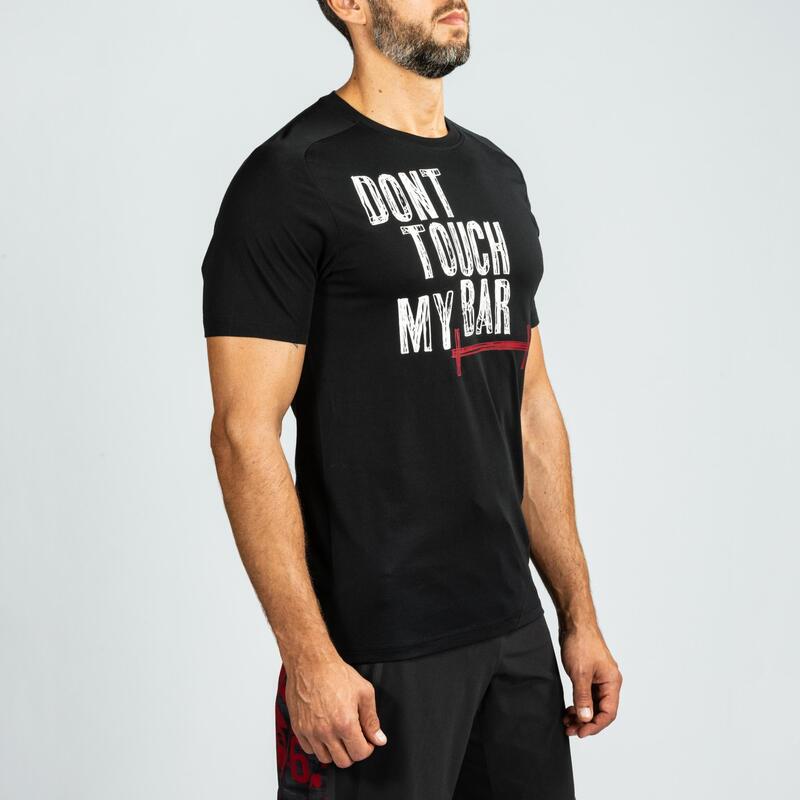 Erkek Siyah Fitness Tişörtü - Vücut Geliştirme