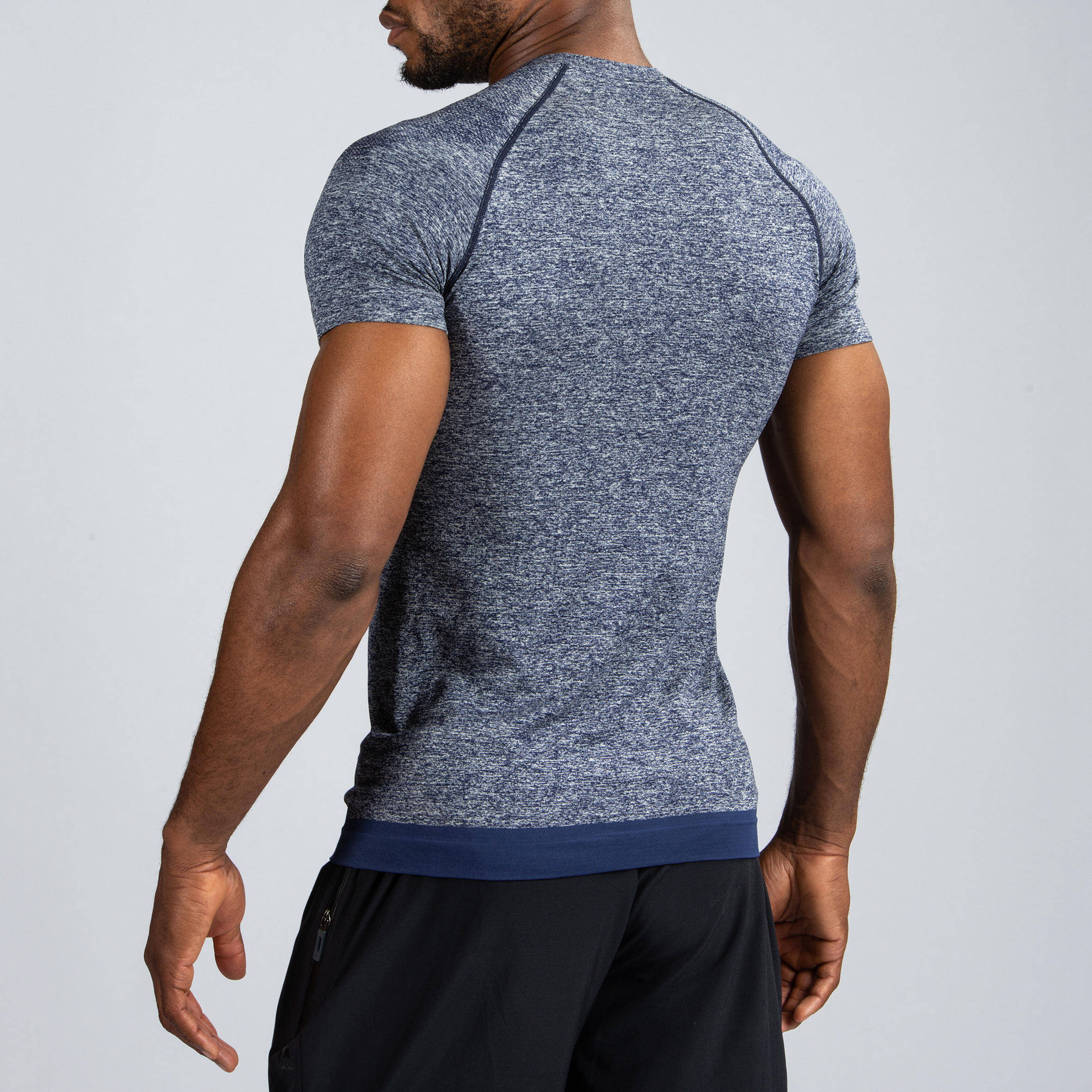 Weight Training Compression T-Shirt - Blue -  4