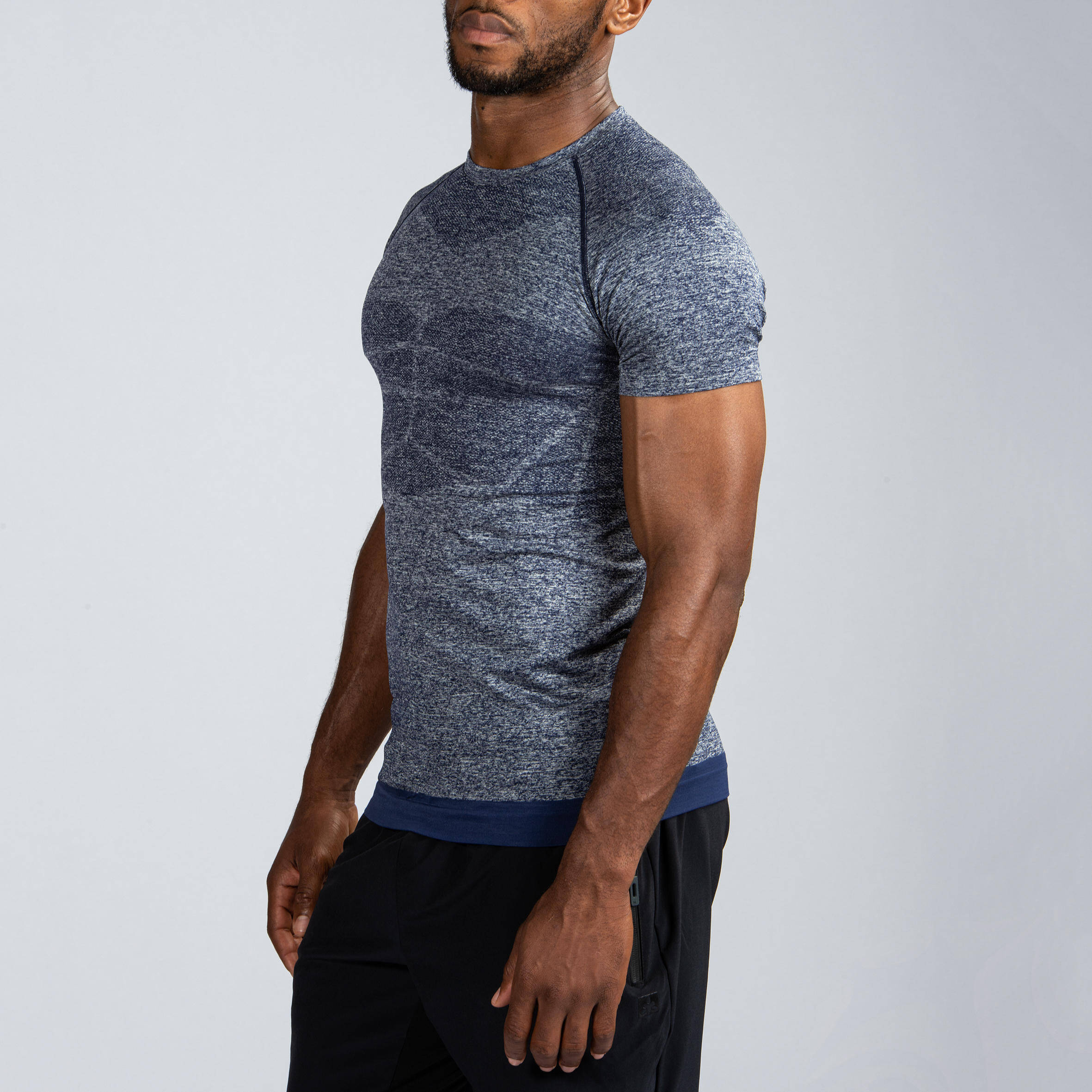 Weight Training Compression T-Shirt - Blue -  5