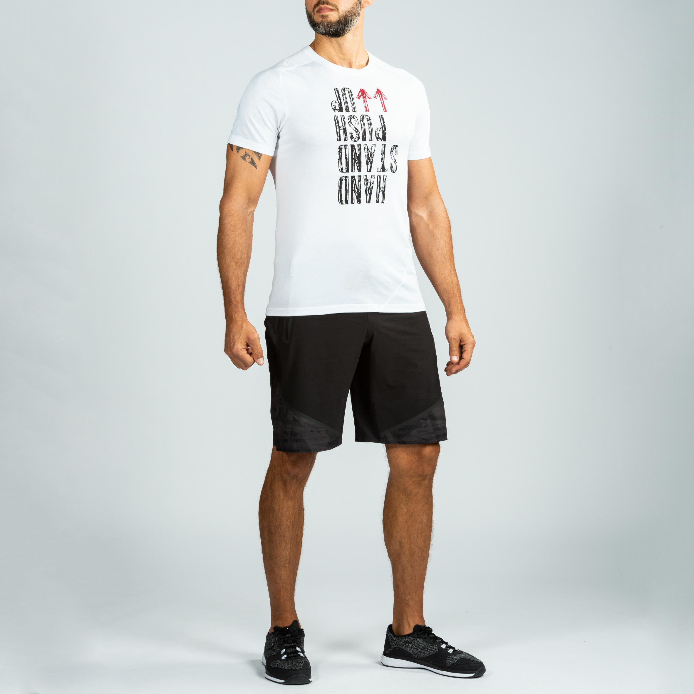 

900 Cross-Training Shorts - Black/Grey -  By DOMYOS | Decathlon
