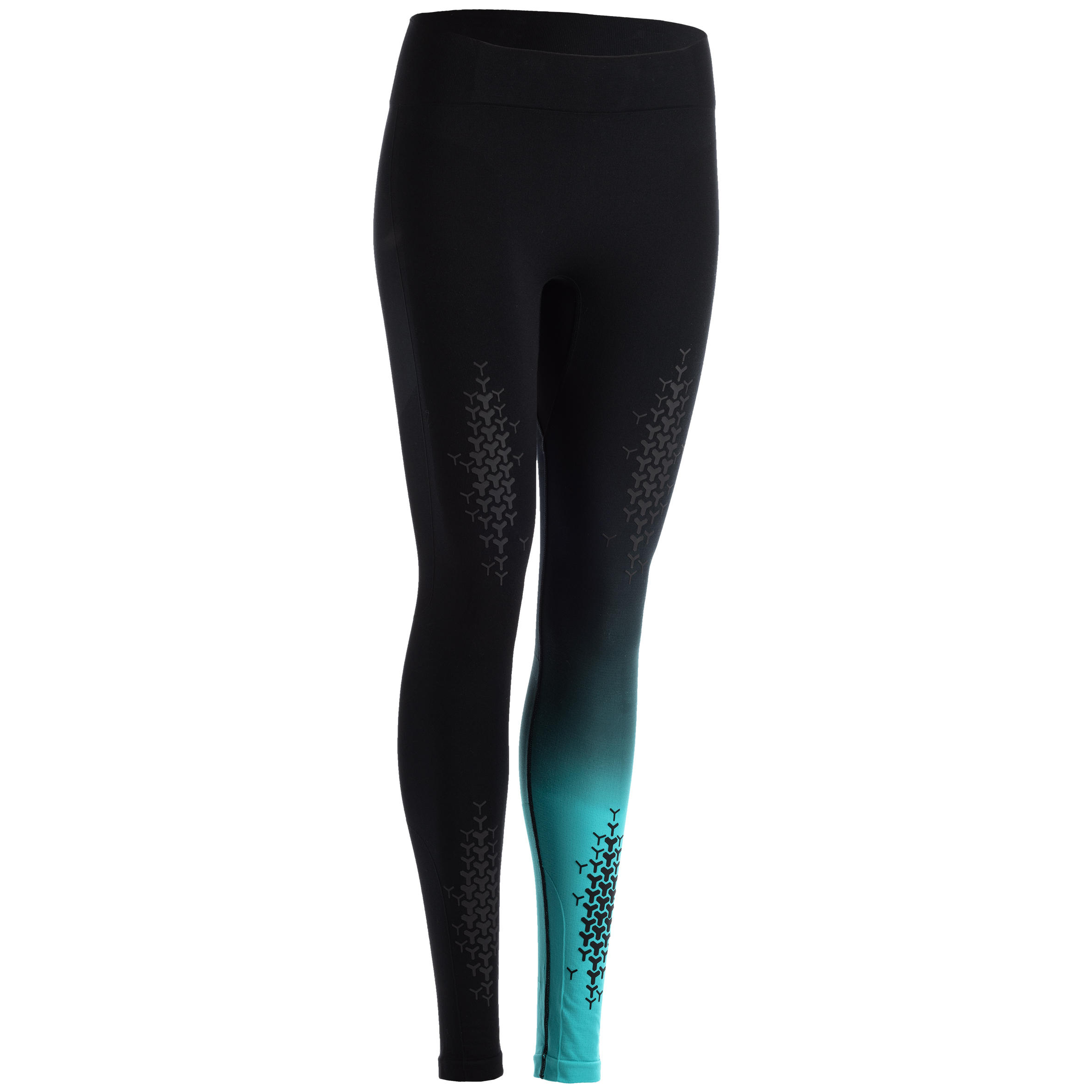 Domyos Legging Crosstraining 900 Dames Zwartblauw domyos kopen in de aanbieding