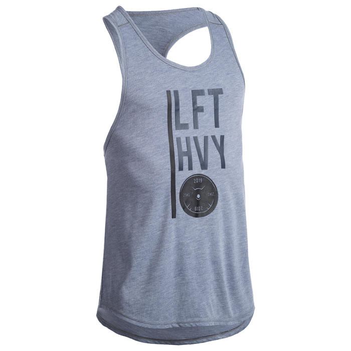 Stringer Weight Training Tank Top Blue Decathlon