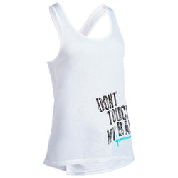 Camiseta manga sisa Crosstraining mujer blanco
