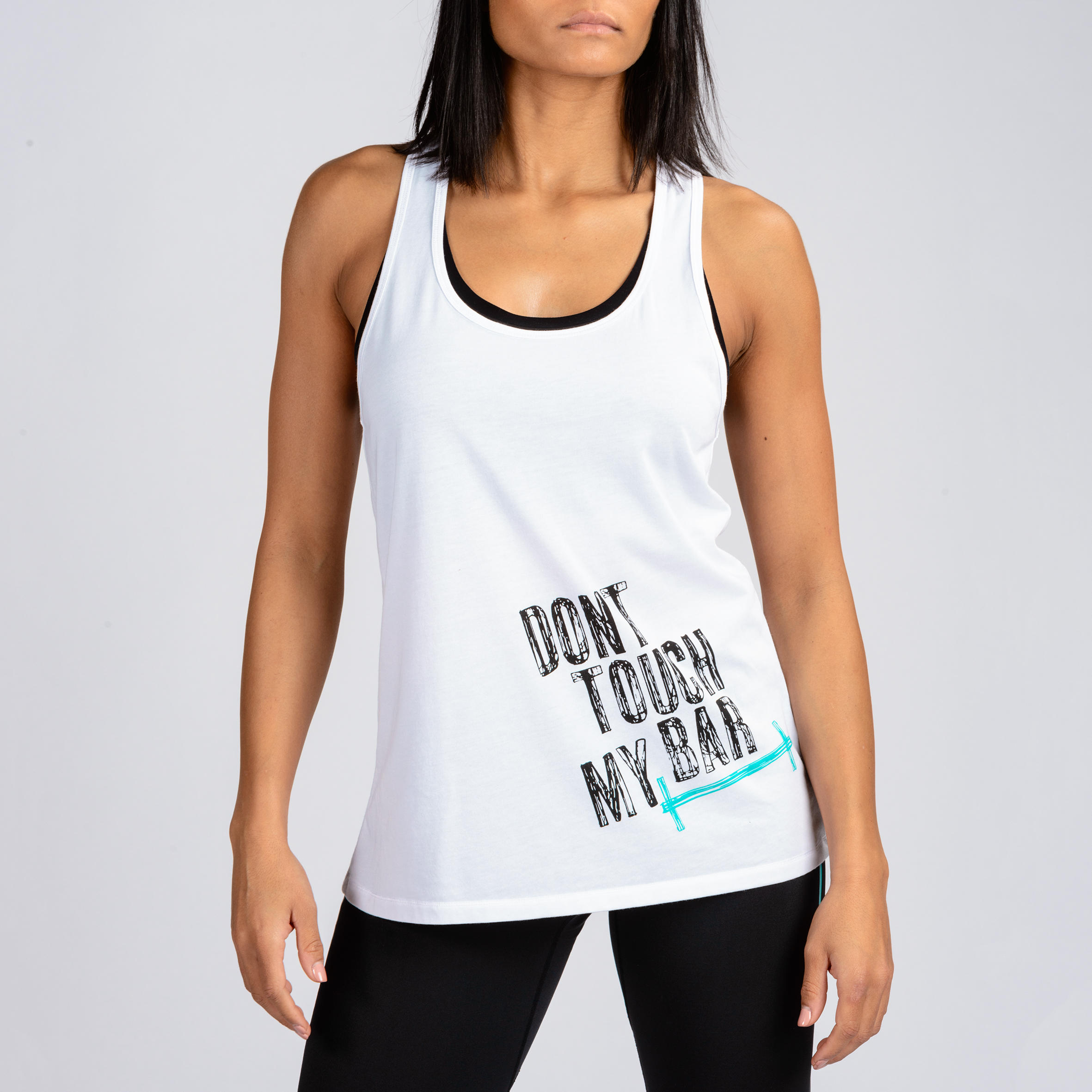 

Women' Cross Training Tank Top - White -  By DOMYOS | Decathlon